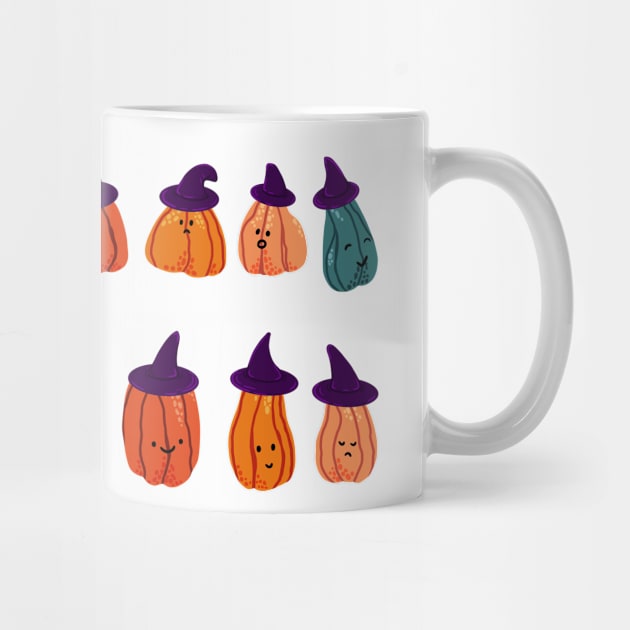 Spooky cute witch pumpkins by illograph